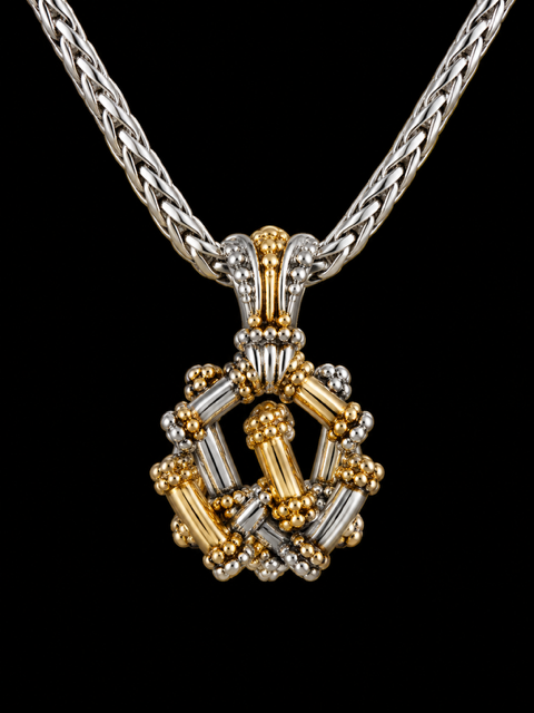 JOHN MEDEIROS NECKLACE IN GOLD AND RHODIUM