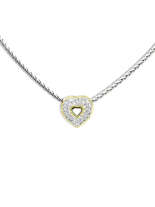 JOHN MEDEIROS HEART PAVE NECKLACE