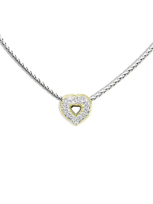 JOHN MEDEIROS HEART PAVE NECKLACE