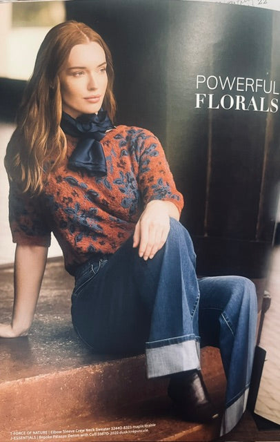 TRIBAL DENIM JEANS WITH CUFFS