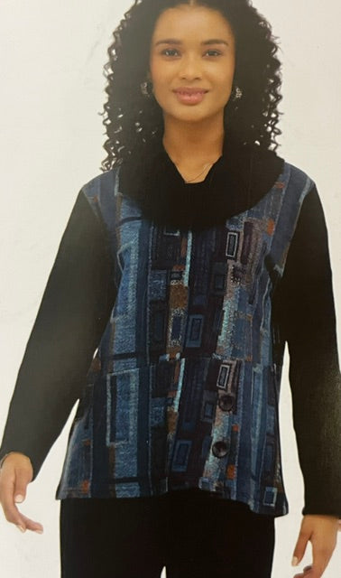 PARSLEY & SAGE COWL NECK TOP