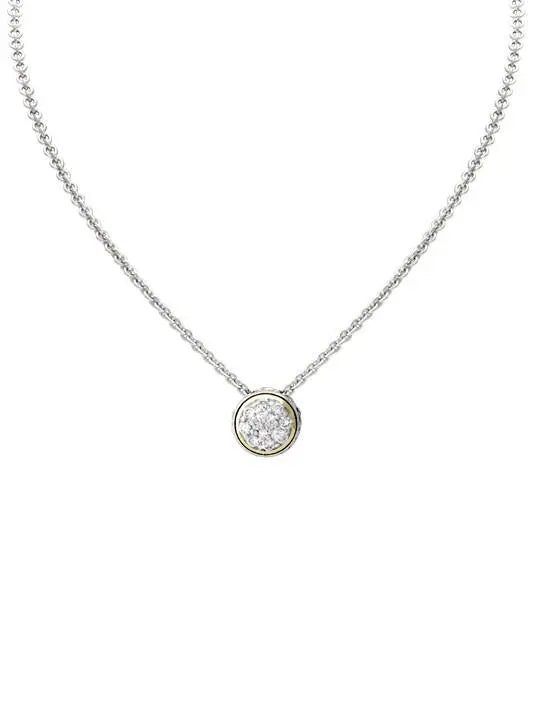 JOHN MEDEIROS LANNA SOLITAIRE PAVE NECKLACE