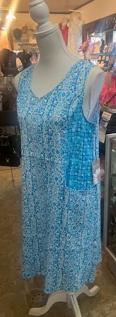 HABITAT DRESS IN THE COLOR MALIBU