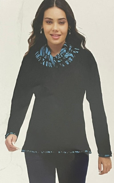 PARSLEY & SAGE COWL NECK TOP