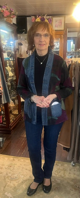 PARSLEY & SAGE REVERSABLE OPEN FRONT JACKET