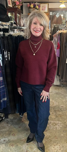 TRIBAL TURTLE NECK SWEATER