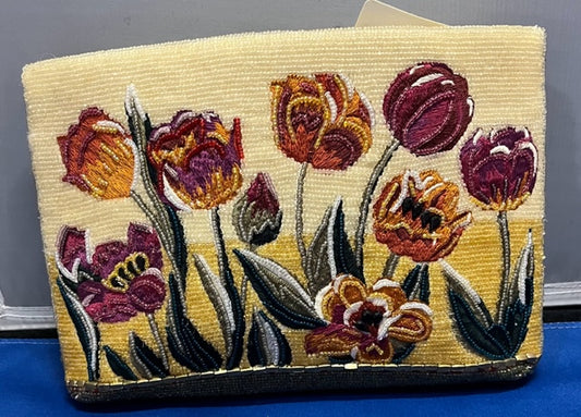 MARY FRANCES HANDBAG " TULIP GARDEN"