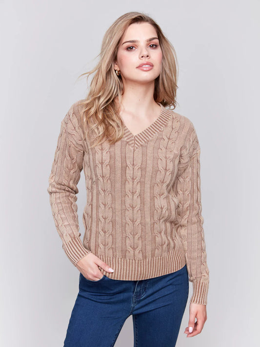 CHARLIE B V-NECK SWEATER